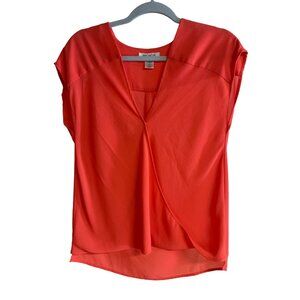 Arden B Red V-Neck Blouse M